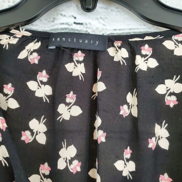 Sanctuary alia button up floral print rayon top - Picture 6 of 8